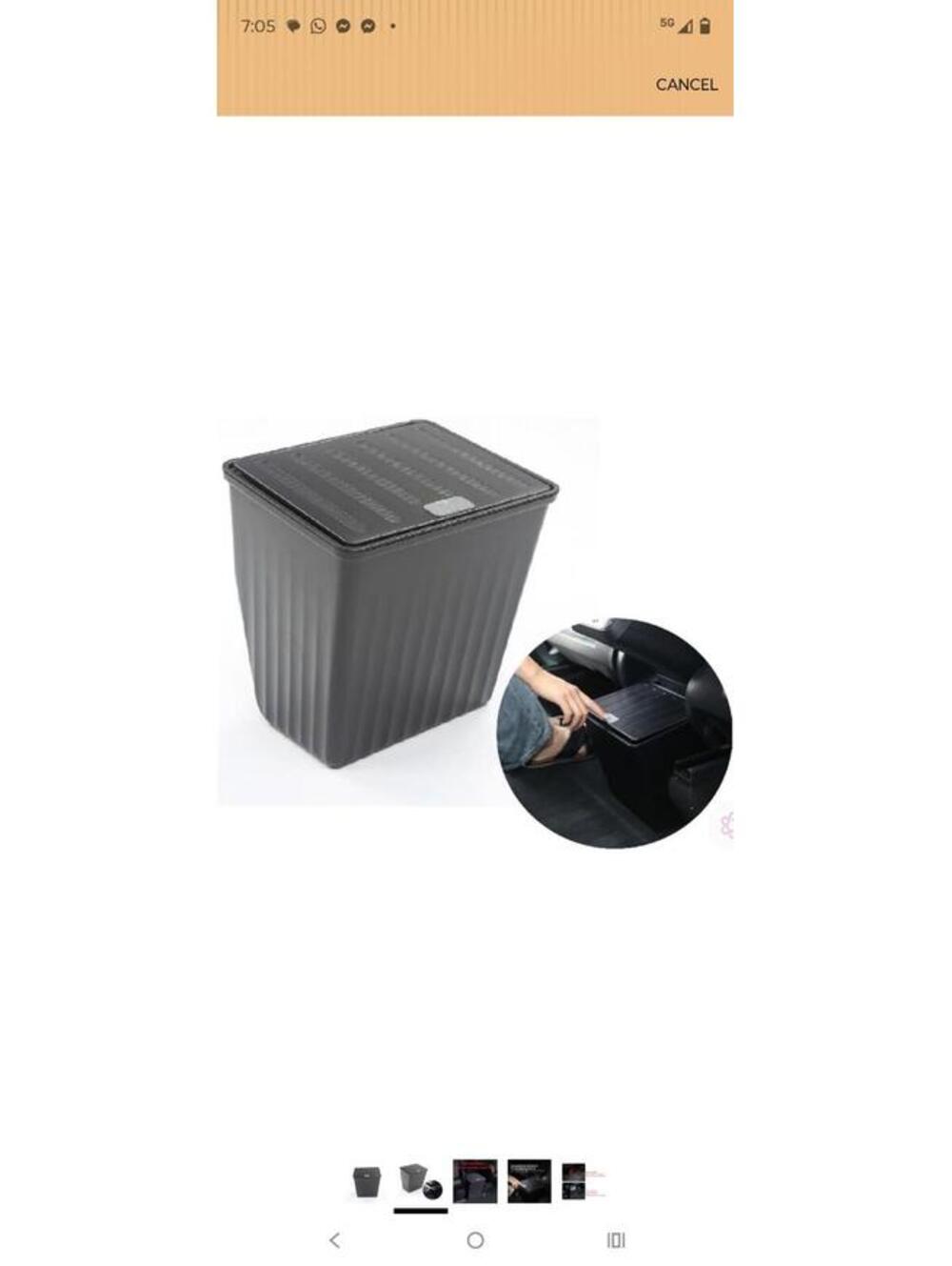 Large Capacity Storage Box trash Can Case Accessories (Rea [COPY]